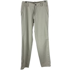 Lululemon Men's Size 30 x 31 Comfort Dress Pants Khaki Pinstripe Design EUC